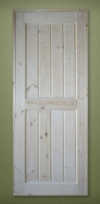 Дверь филенчатая 2,0х0,8 м, сосна (с коробкой 100 мм)