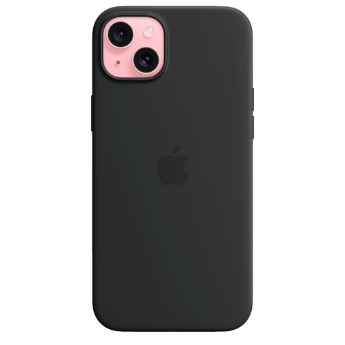 Силиконовый чехол с поддержкой MagSafe Apple Silicone Case для iPhone 15 Plus, Black (Черный)