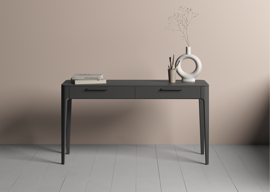 Консоль Type oak 2 ящика ширина 140 см (черный)