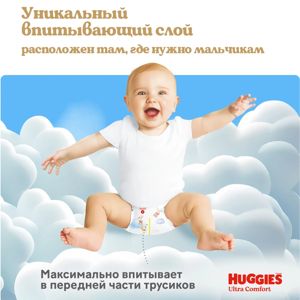 Трусики-подгузники Huggies Ultra Comfort Мал 6 38шт
