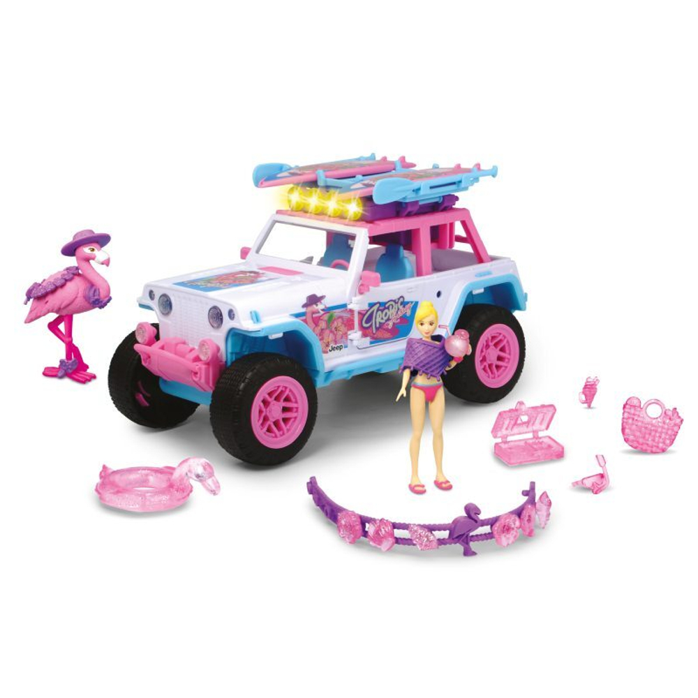 Автомобиль Dickie Play Life - машина внедорожник Jeep Flaming  + аксессуары 3835006