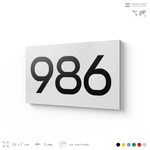 Номер на дверь 986, табличка на дверь для офиса, квартиры, кабинета, аудитории, склада, белая 120х70 мм, Айдентика Технолоджи