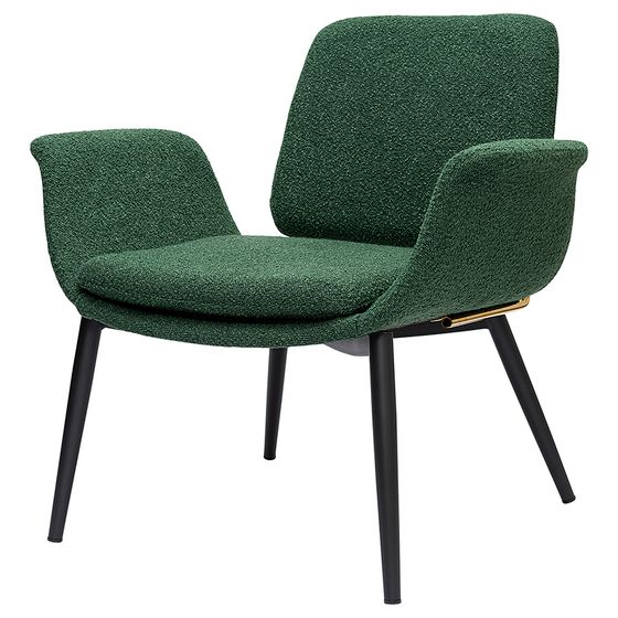 Кресло Hilde, темно-зеленое букле