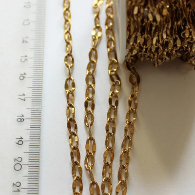 Цепь люкс позолота 8х5мм (10СМ)