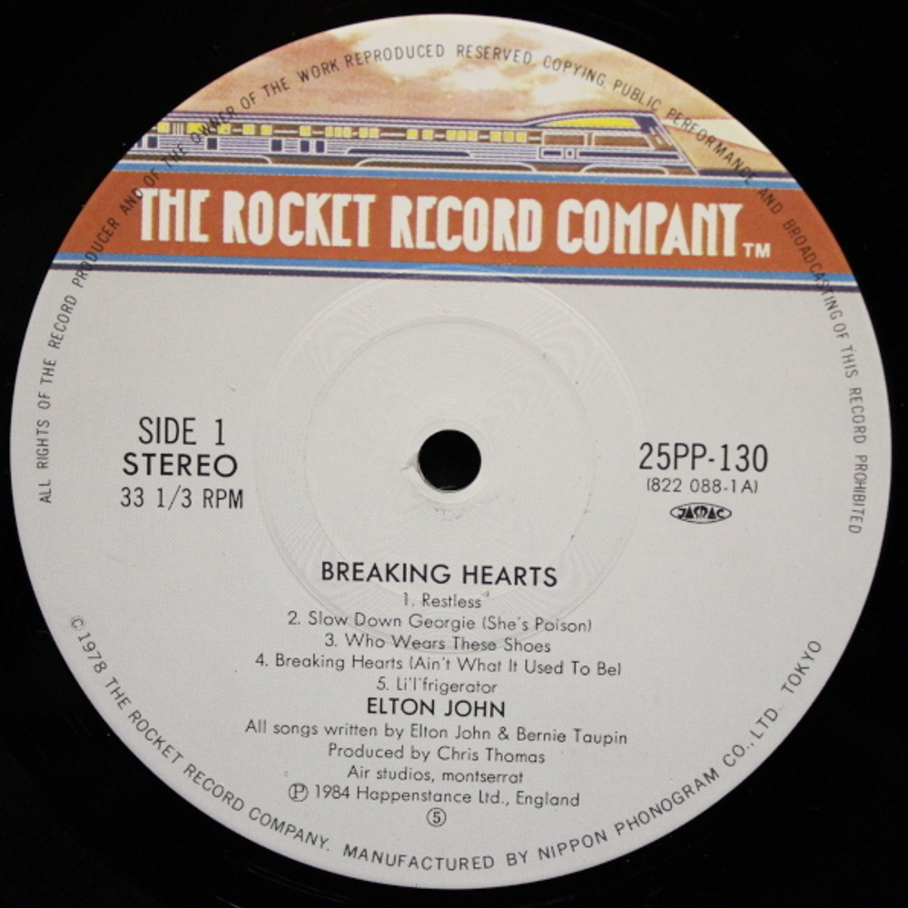 Elton John / Breaking Hearts (LP)