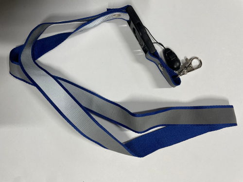 SV Синий / Брелок, шнурок для ключей на шею без логотипа, cветоотражающая лента, ланъярд, крафт, синий (1 шт)