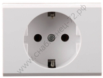 СВЕТОЗАР Эффект, с заземлением без вставки и рамки 16А/~250В, Одинарная розетка (SV-54400-W)