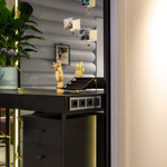 Розетка с заземлением и шторками (черный матовый)