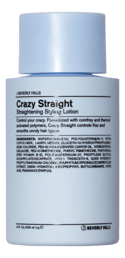 J BEVERLY HILLS Сыворотка для выпрямления и гладкости -Crazy Straidht Straightening Styling Lotion, 236мл