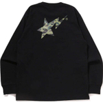 A Bathing Ape 1st Camo Sta L S Tee черный зеленый