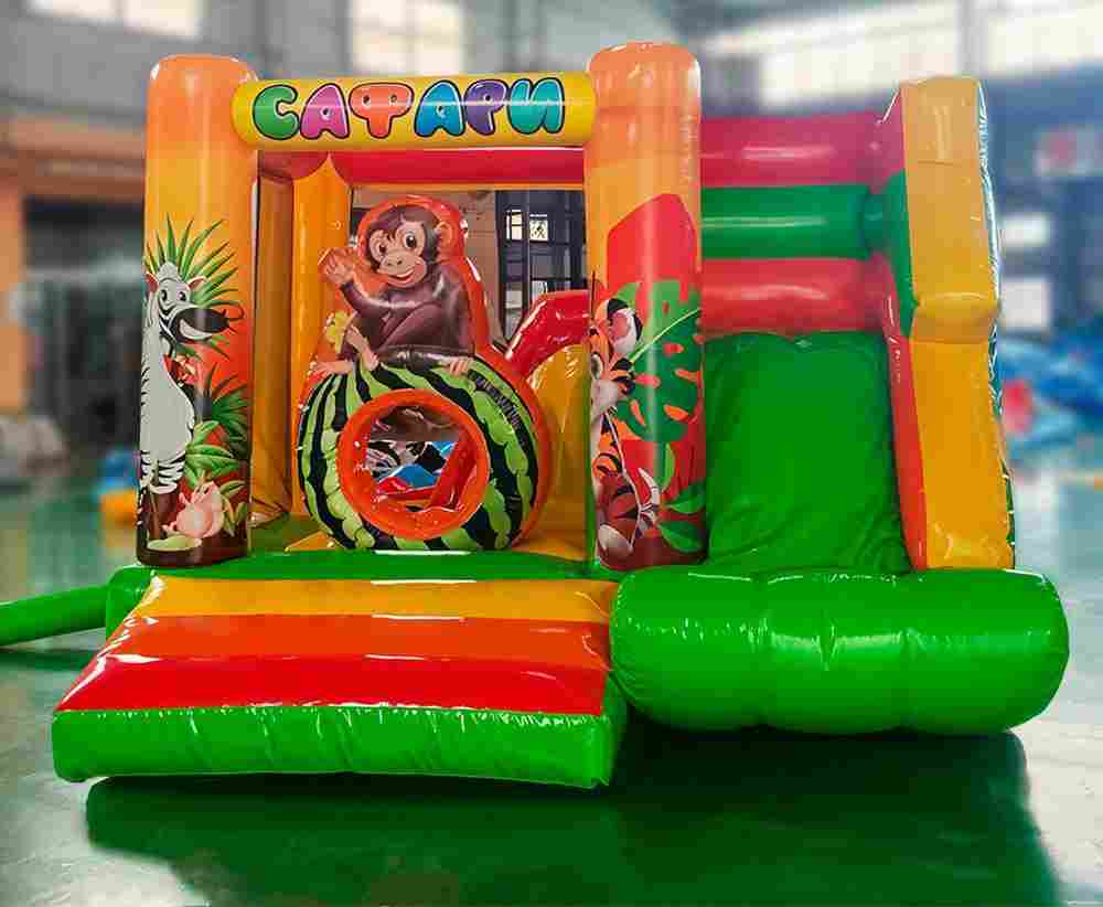 Коммерческий надувной батут "Чудо-сафари мини", 3,5*3*2,6 м