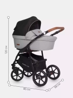 Коляска  BELLA LUX (2 в 1) (RIKO BASIC) 02 серый