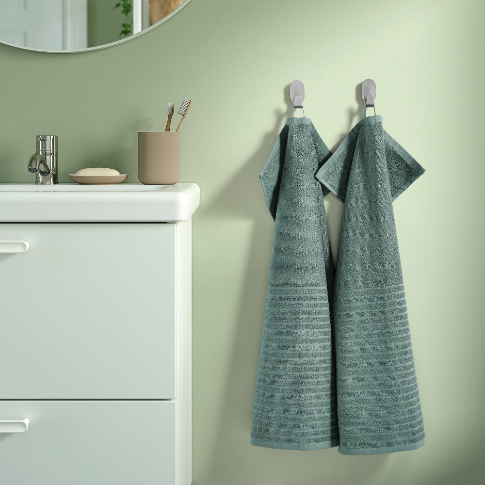 Полотенце IKEA VAGSJON (ВОГШЁН), Темно-бирюзовый, 40х70 см