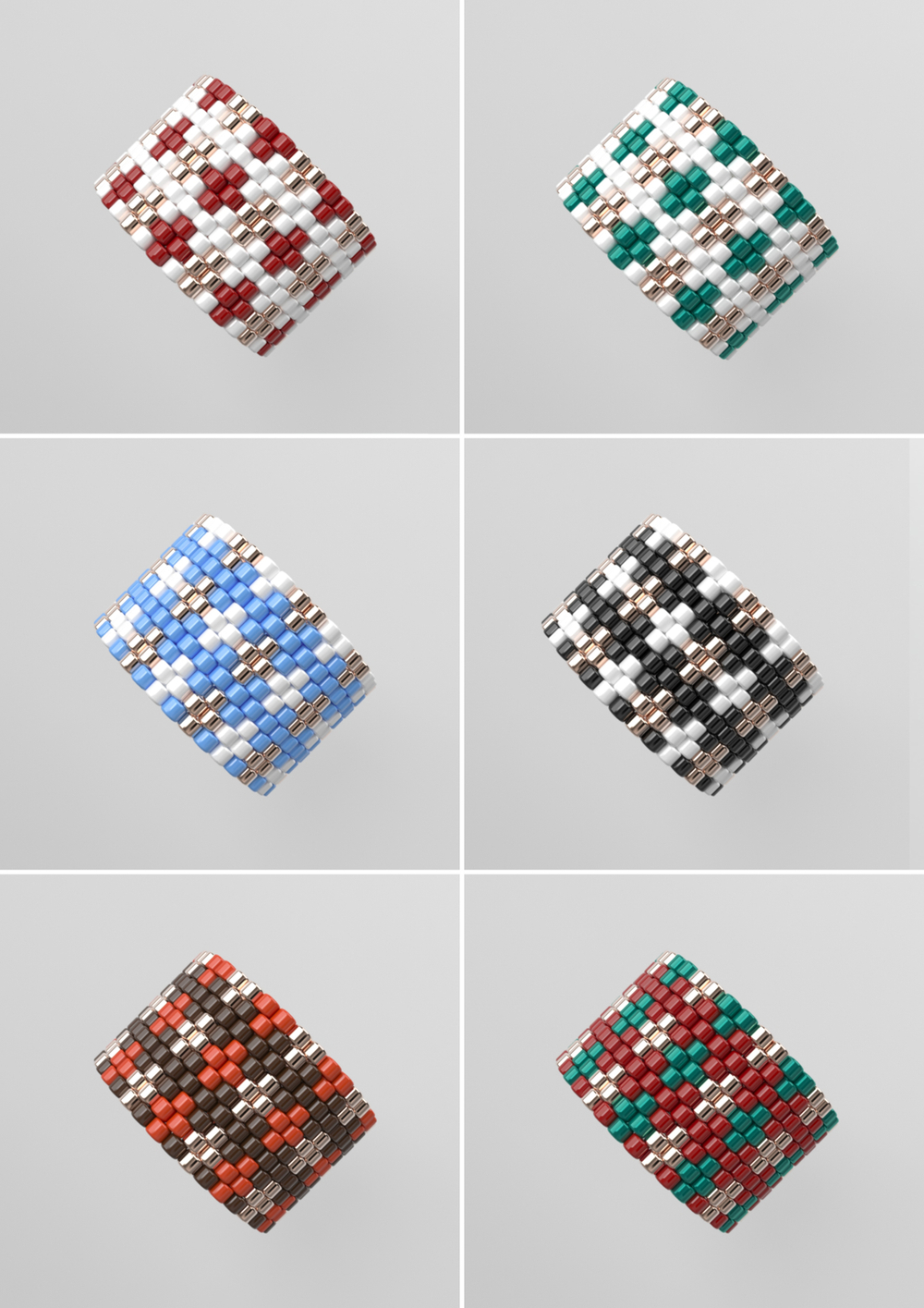 Схема кольца из бисера, узор PEYOTE, мозаичное плетение, четный счет, узор пейот из Miyuki Delica 11/0, файл PDF, RING_450