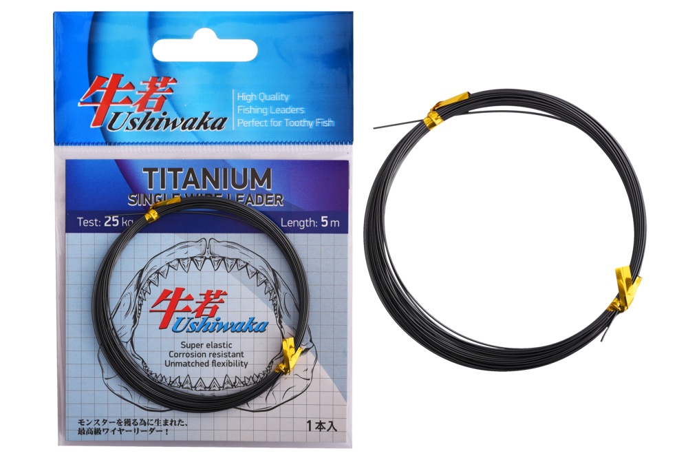 Поводочный материал Ushiwaka Titanium Single Wire, 25кг 5м