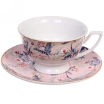Чайный набор 12 предметов «Paradise» (6кружек 200мл+6блюдец), розовый