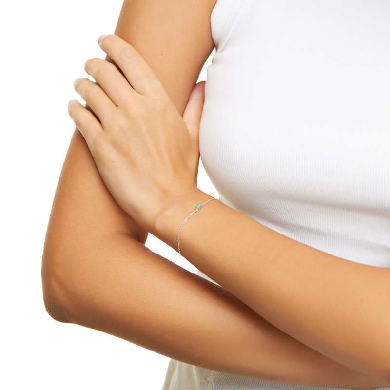 Браслет Тонкая Грань – Изумруд