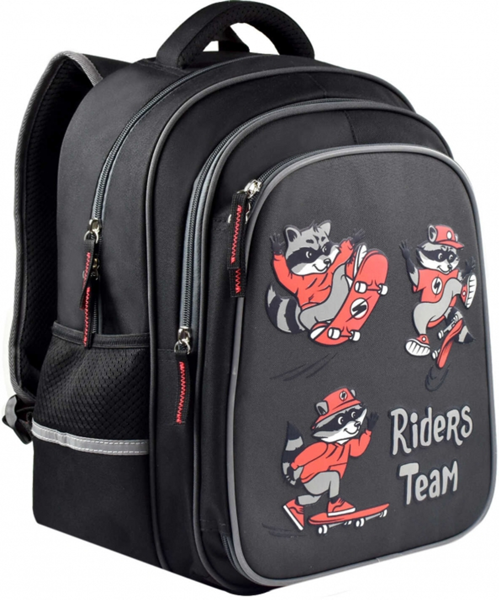 Школьный рюкзак Феникс+ "Еноты на скейтах", для мальчиков, полиэстер