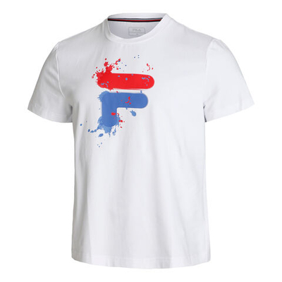 Мужское теннисное поло Fila Nevio T-Shirt Men - White, Multicoloured