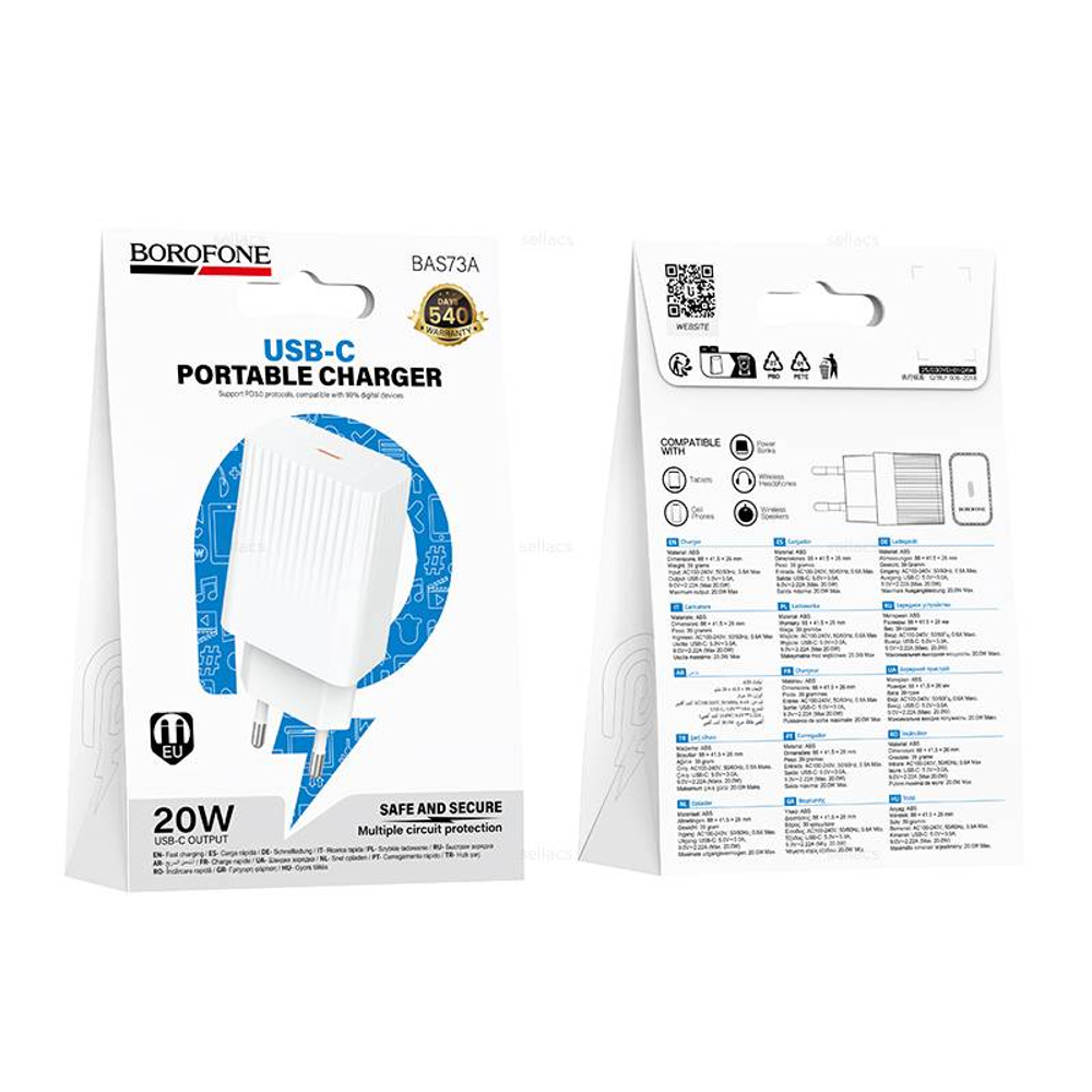 Зарядное устройство Borofone PD20W BAS73A (white)