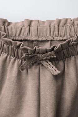 ZARA БРЮКИ BAGGY, СЕРОВАТО-КОРИЧНЕВЫЙ