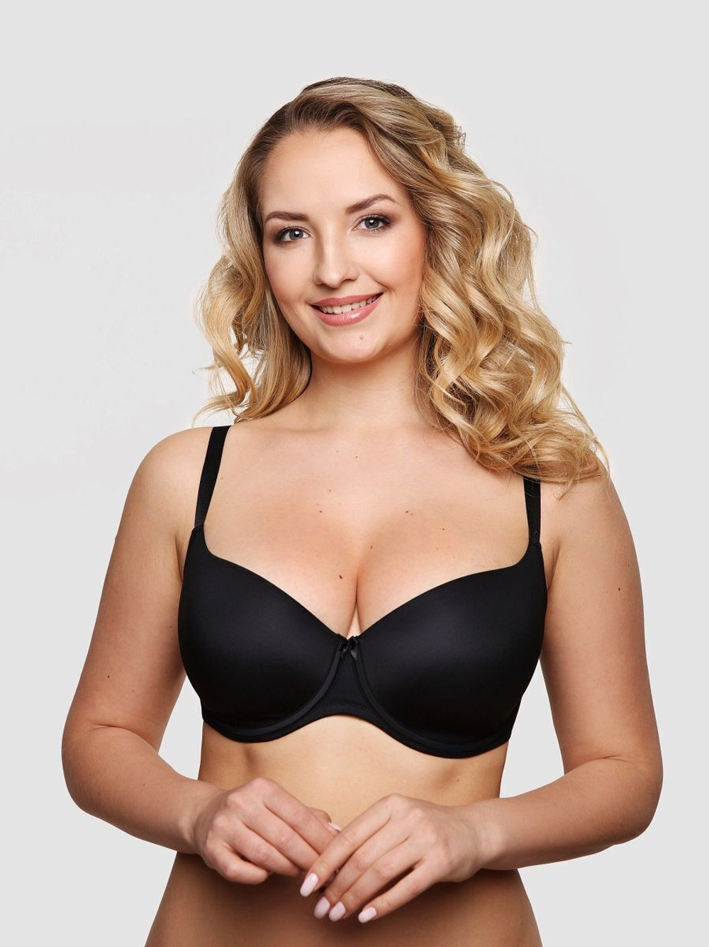 Бюстгальтер пуш-ап с гладкой формованной чашкой (Размер: 80B) (Цвет: пудровый)