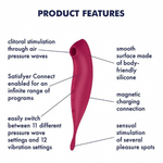 Вибратор с воздушной стимуляцией клитора Satisfyer Twirling Pro красный