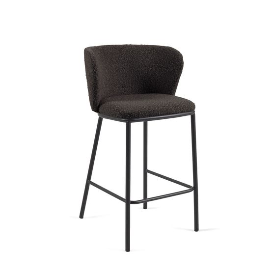 Полубарный стул Ciselia 65 см, черное букле