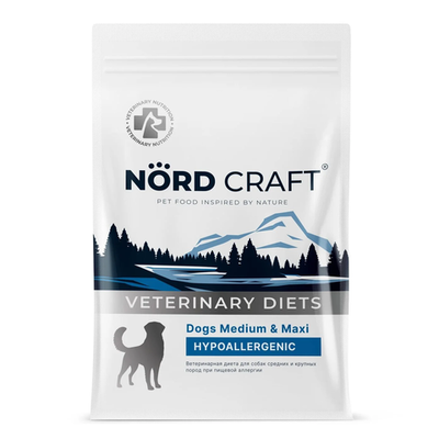 Сухой корм Nord Craft Dogs Medium & Maxi Hypoallergenic для собак средних и крупных пород при пищевой аллергии