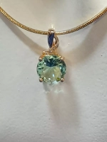 Подвеска форма круг цвет светло-зеленый