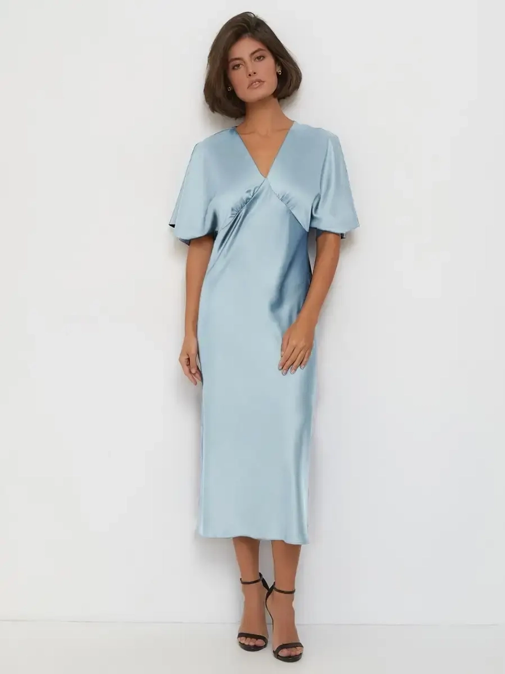 Платье комбинация шелковое с крылышками