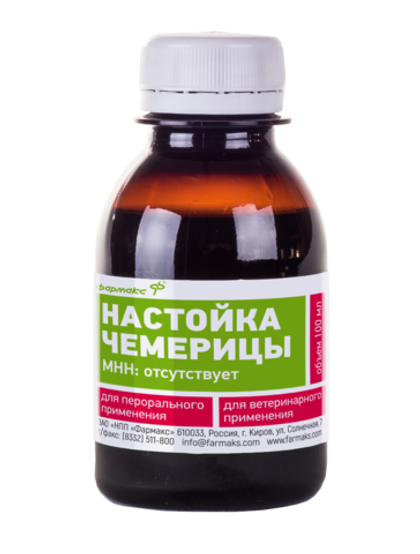 Настойка чемерицы, раствор для нормализации пищеварения у животных, 100 мл