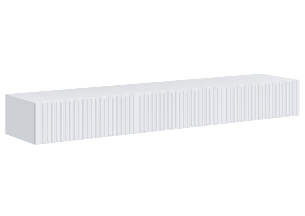 Тумба под телевизор подвесная Белый Глянец 161,9х19,8х34,6 см