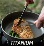 Набор столовых приборов Naturehike (нож, вилка, ложка), титан, в чехле