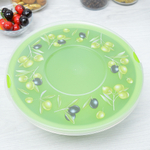 Миска 4л с крышкой "Fresh" олива