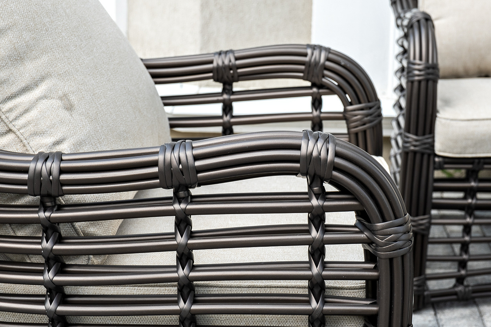 "Ницца" лаунж-зона из искусственного ротанга, цвет бронзовый