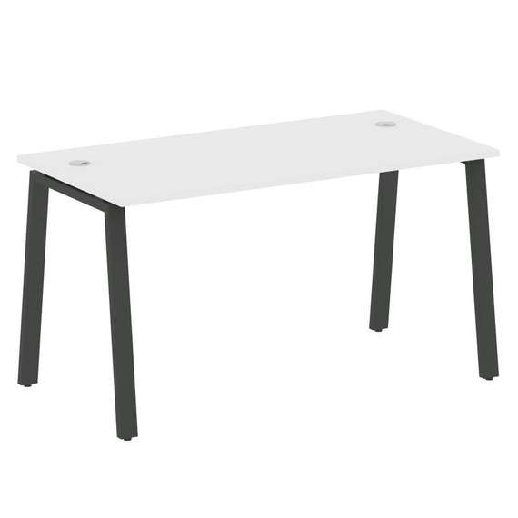 Metal System Стол письменный на А-образном м/к БА.СП-3 Белый/Металл Антрацит 1400*720*750