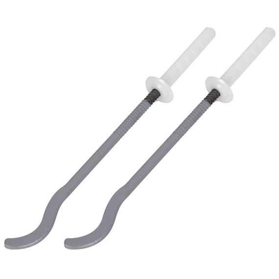 Комплект плоских кронштейнов с дюбелями 7,2х170мм, серебристые — (2)