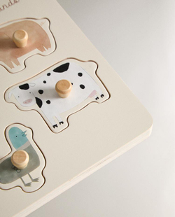 ZARA HOME ДЕТСКАЯ ГОЛОВОЛОМКА СО ЗВУКАМИ ЖИВОТНЫХ, РАЗНОЦВЕТНЫЙ