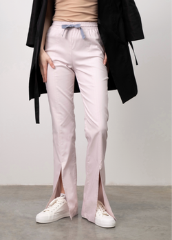 Брюки-клеш с разрезом