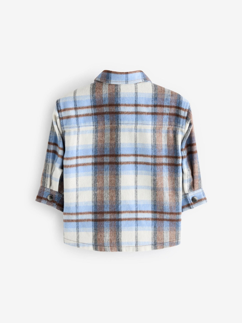 Рубашка для мальчика Next 562-359, Молочный, Голубой