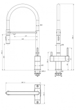 Смеситель для кухни под фильтр на магните GROCENBERG GB4098GO (Kerox Венгрия)