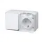 Блок ОП AtlasDesign PROFI IP54 (розетка 1-м 16А заземл. защ. шторки + 1-кл. выключатель 10А) бел. SE ATN540170