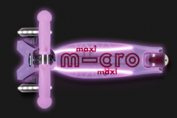 Самокат Maxi Micro Deluxe Glow Plus (светящийся) LED яркий сиреневый