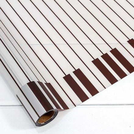 Упаковочная матовая пленка (0,58*10 м) Пианино, Серый, 1 шт.