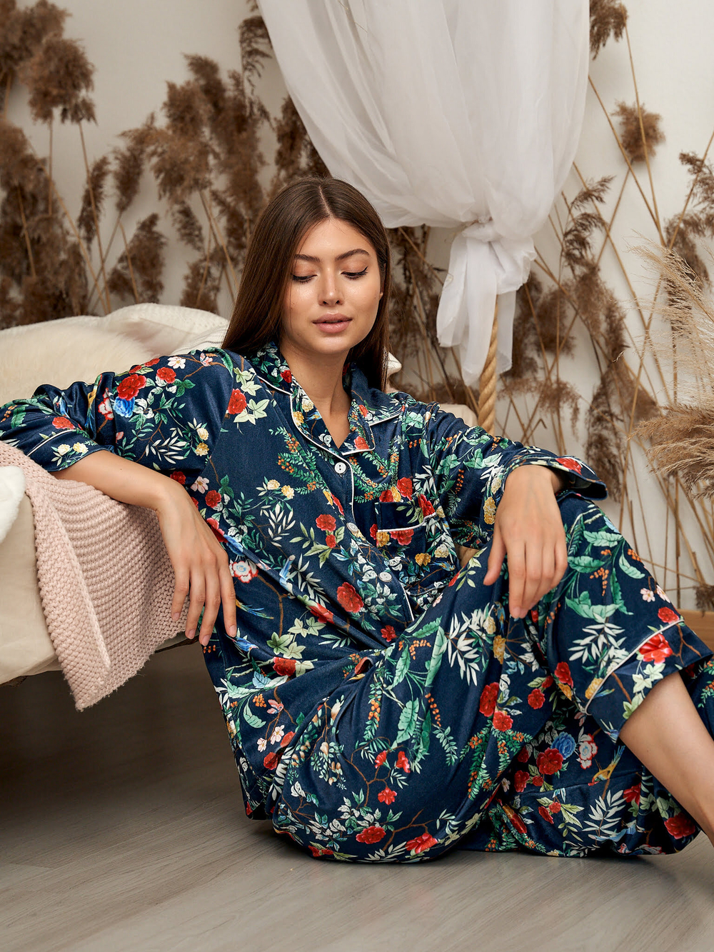 [m]Пижама женская велюровая 2505