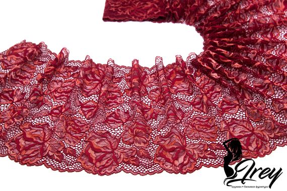 03-242 Кружево эластичное 23 см, марсала