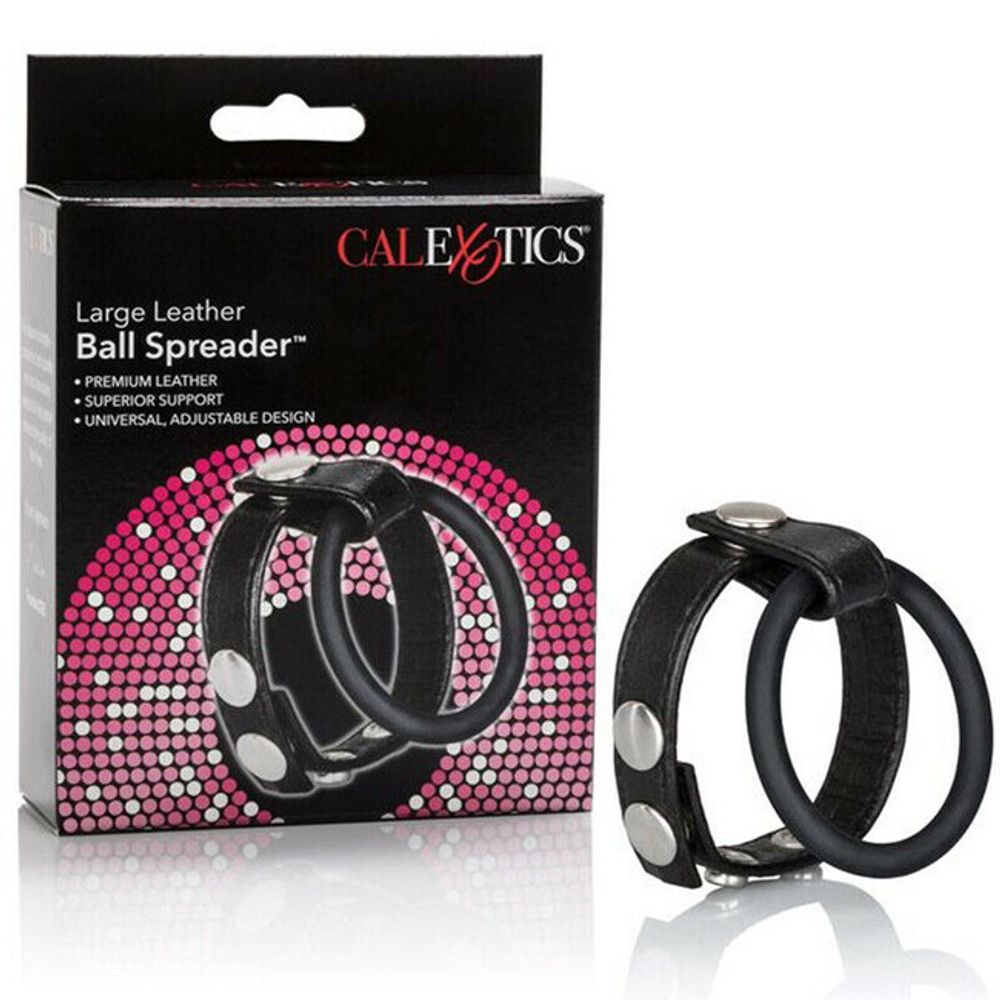 Эрекционное кольцо на член и мошонку BALL SPREADER (Цвет: черный)