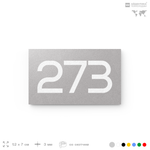 Номер на дверь 273, табличка на дверь для офиса, квартиры, кабинета, аудитории, склада, серая 120х70 мм, Айдентика Технолоджи