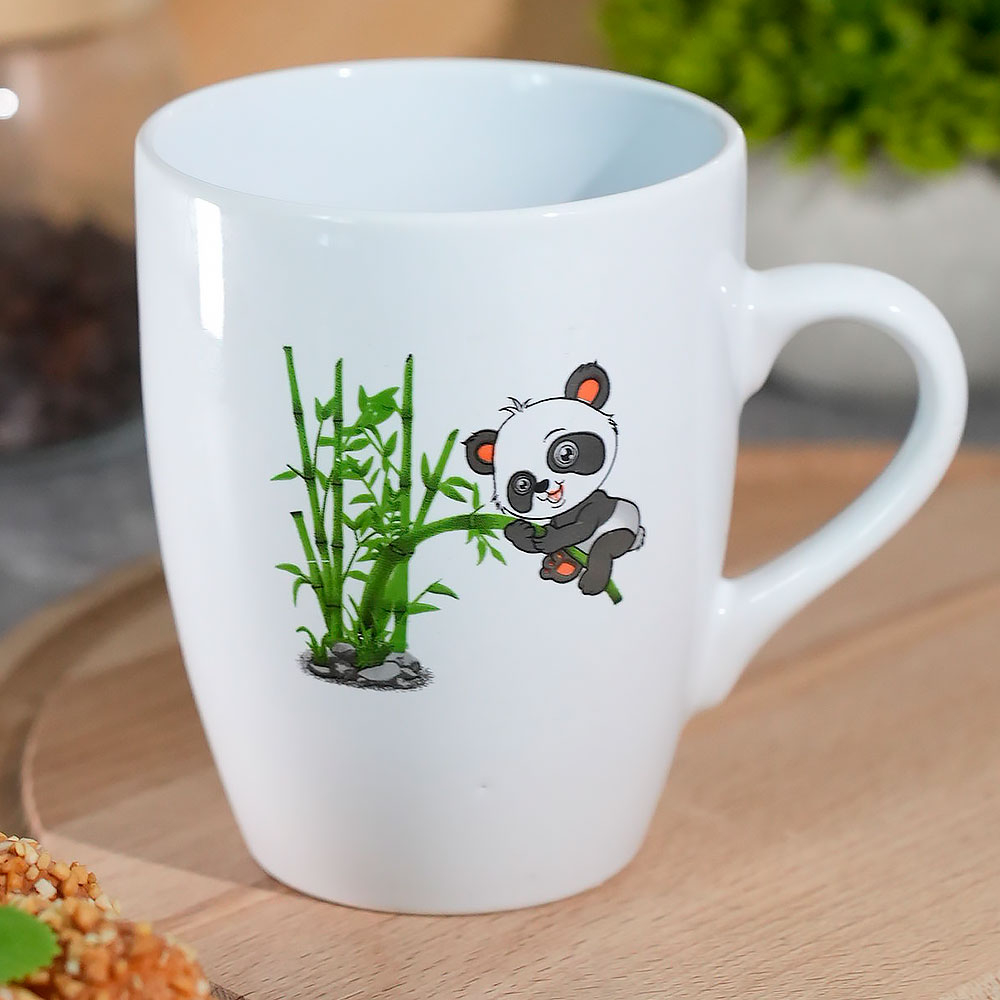 Кружка 350мл Панда, фарфор, 2 сорт